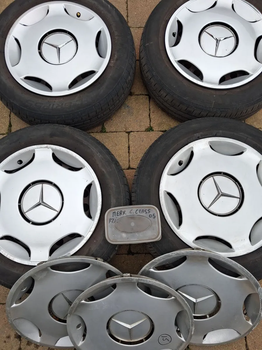 Wheels ...covers ..and tyres for  1995 merc c200 - Image 1