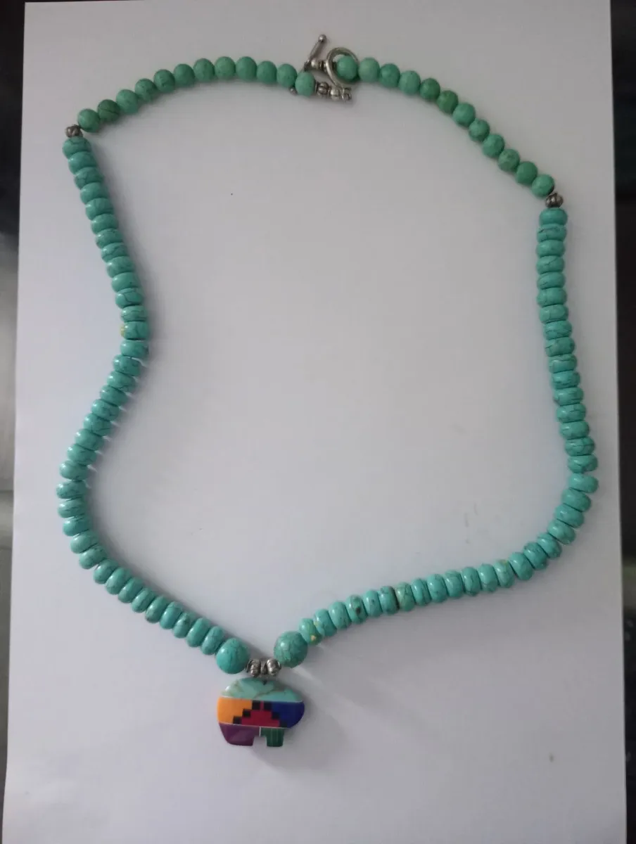 Turquoise Necklace- Vintage - Sonora Mexican - Image 2
