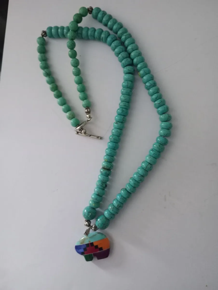 Turquoise Necklace- Vintage - Sonora Mexican - Image 4