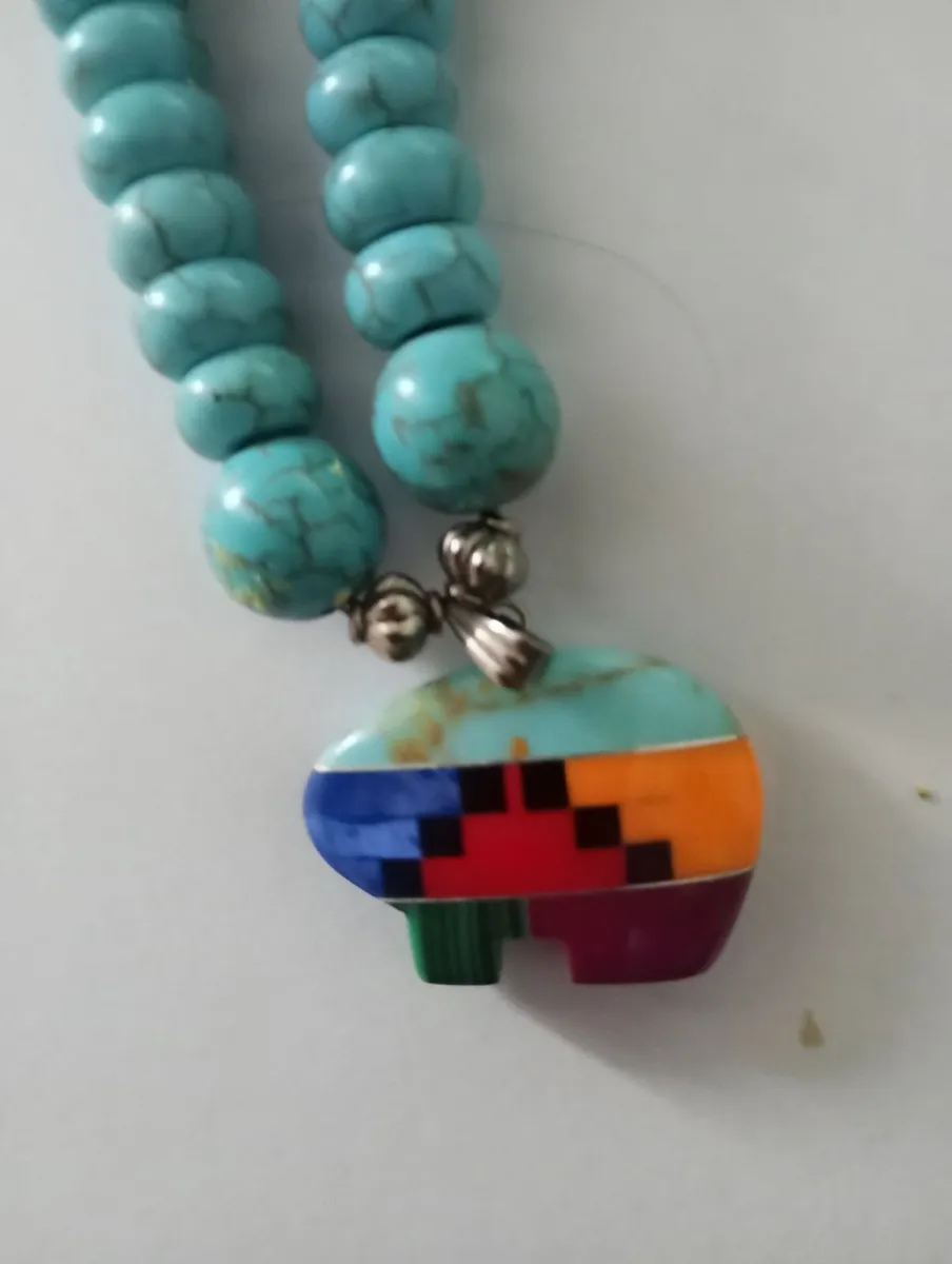Turquoise Necklace- Vintage - Sonora Mexican - Image 1