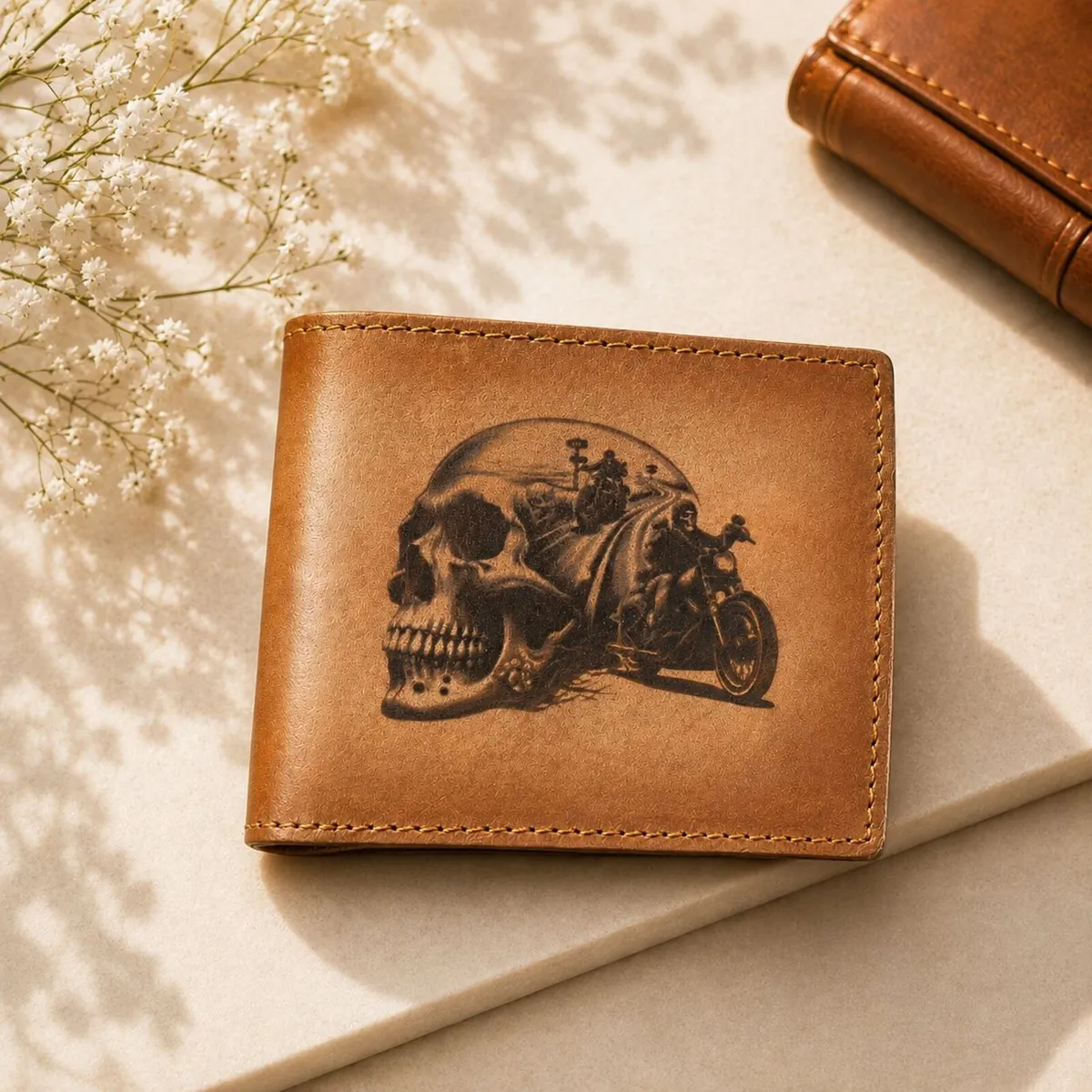 Leather Wallet for Men Handmade Bifold Wallet - Image 3