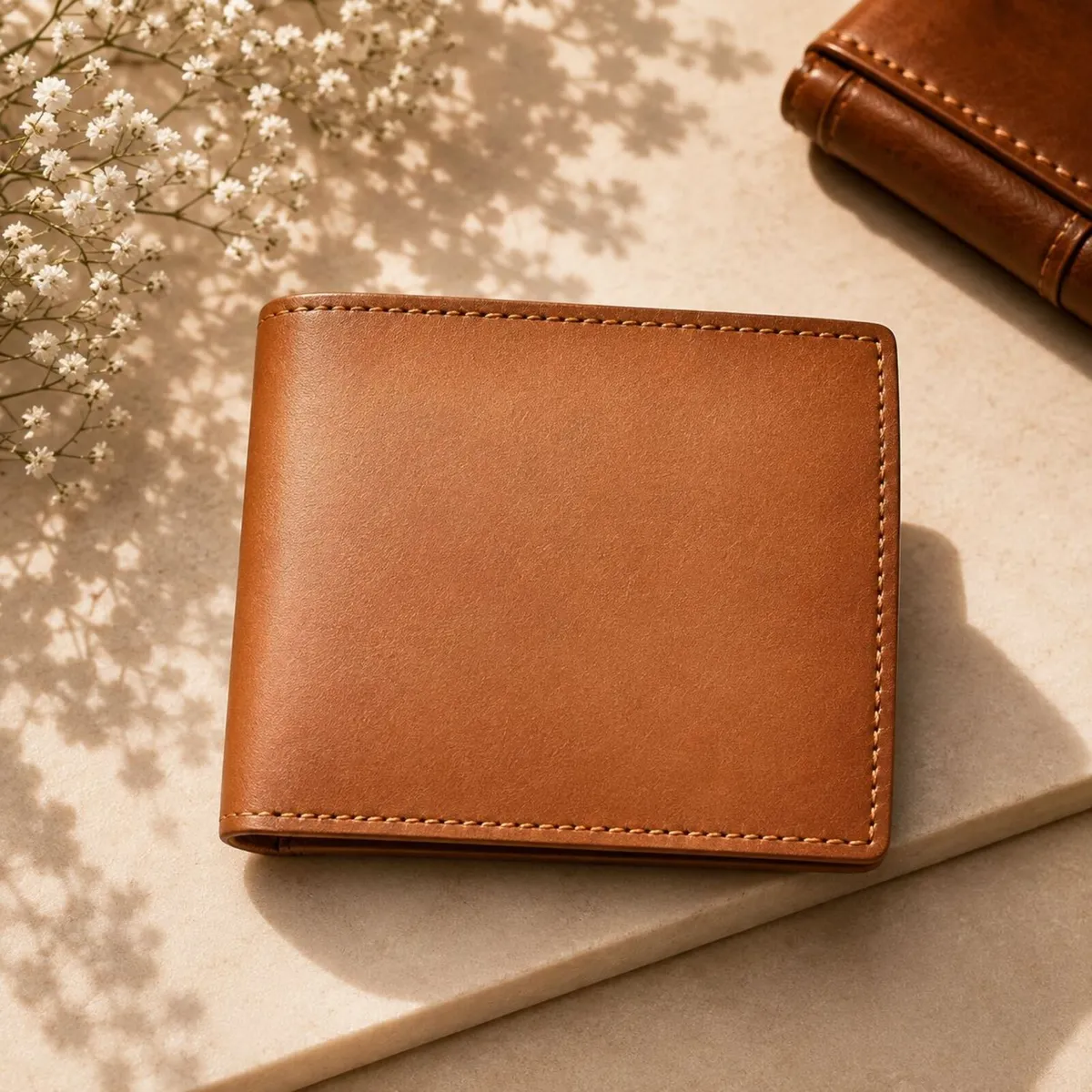 Leather Wallet for Men Handmade Bifold Wallet - Image 4