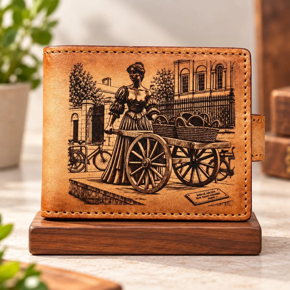Leather Wallet for Men Handmade Bifold Wallet - Image 1