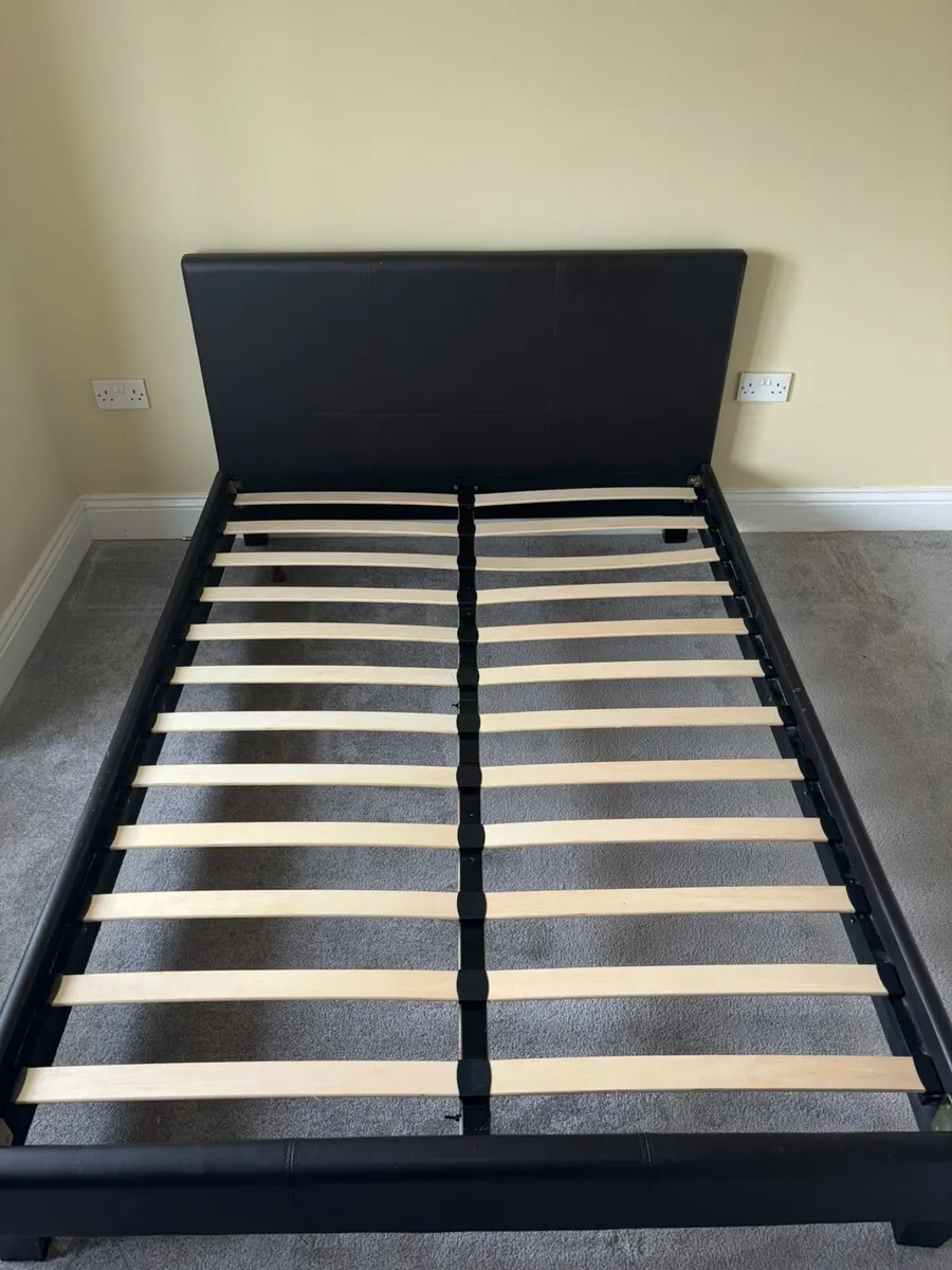 4ft 6 Large Double Bed frame with Mattress - Image 2