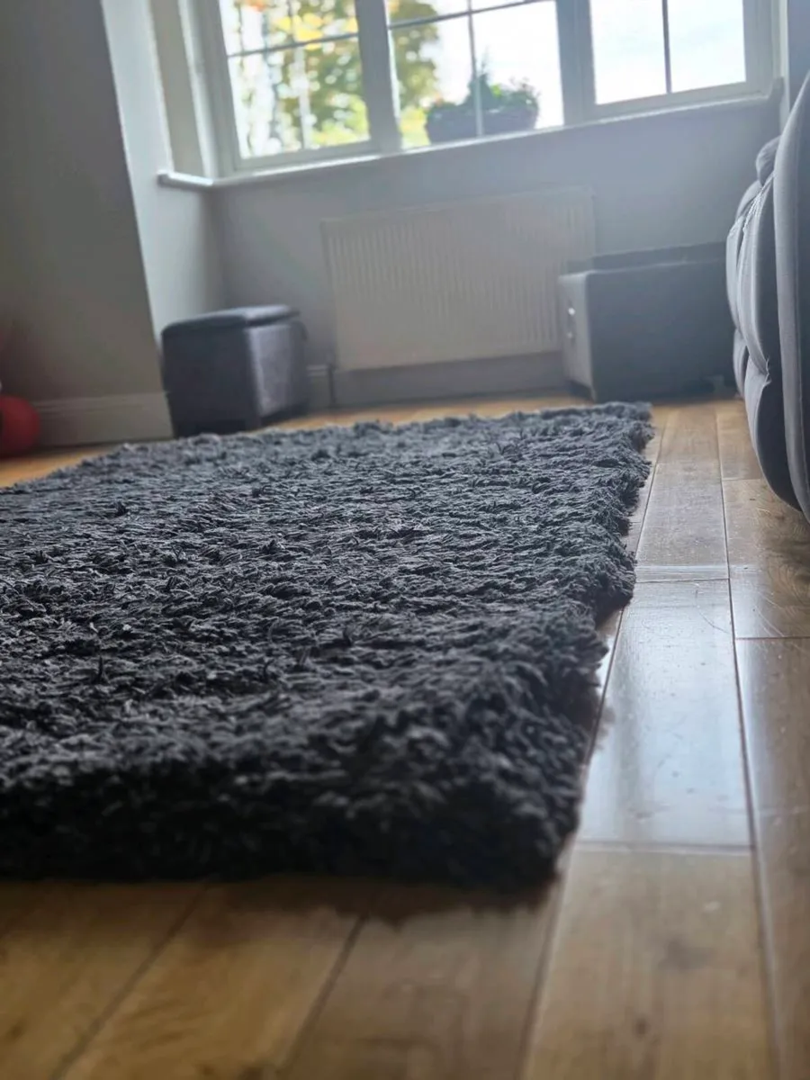 Gaser Shaggy Grey Rug - Image 3