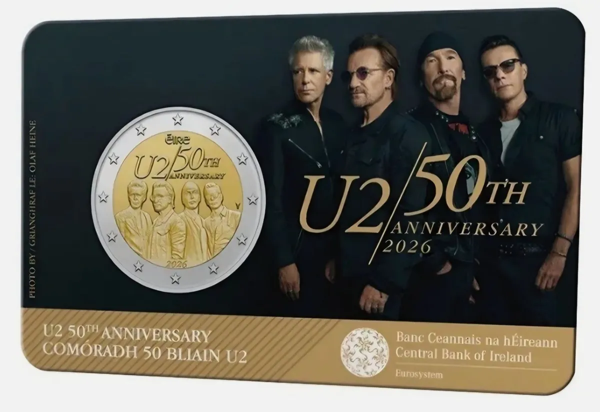Central Bank of Ireland U2 50th Anniversary 2-Euro - Image 1