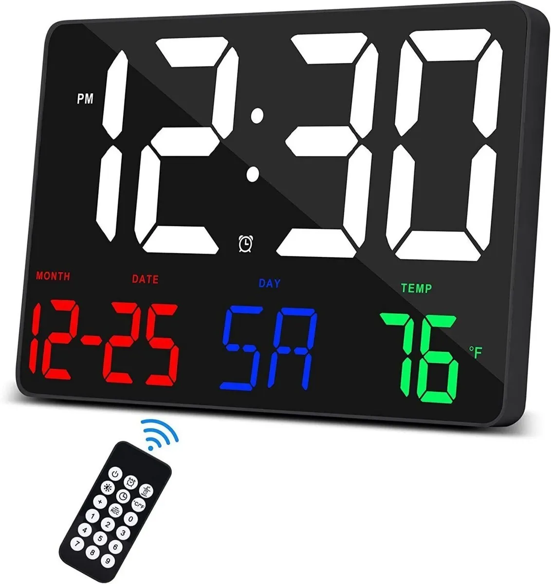 Digital LED Clock with Calendar & Alarm - Image 1