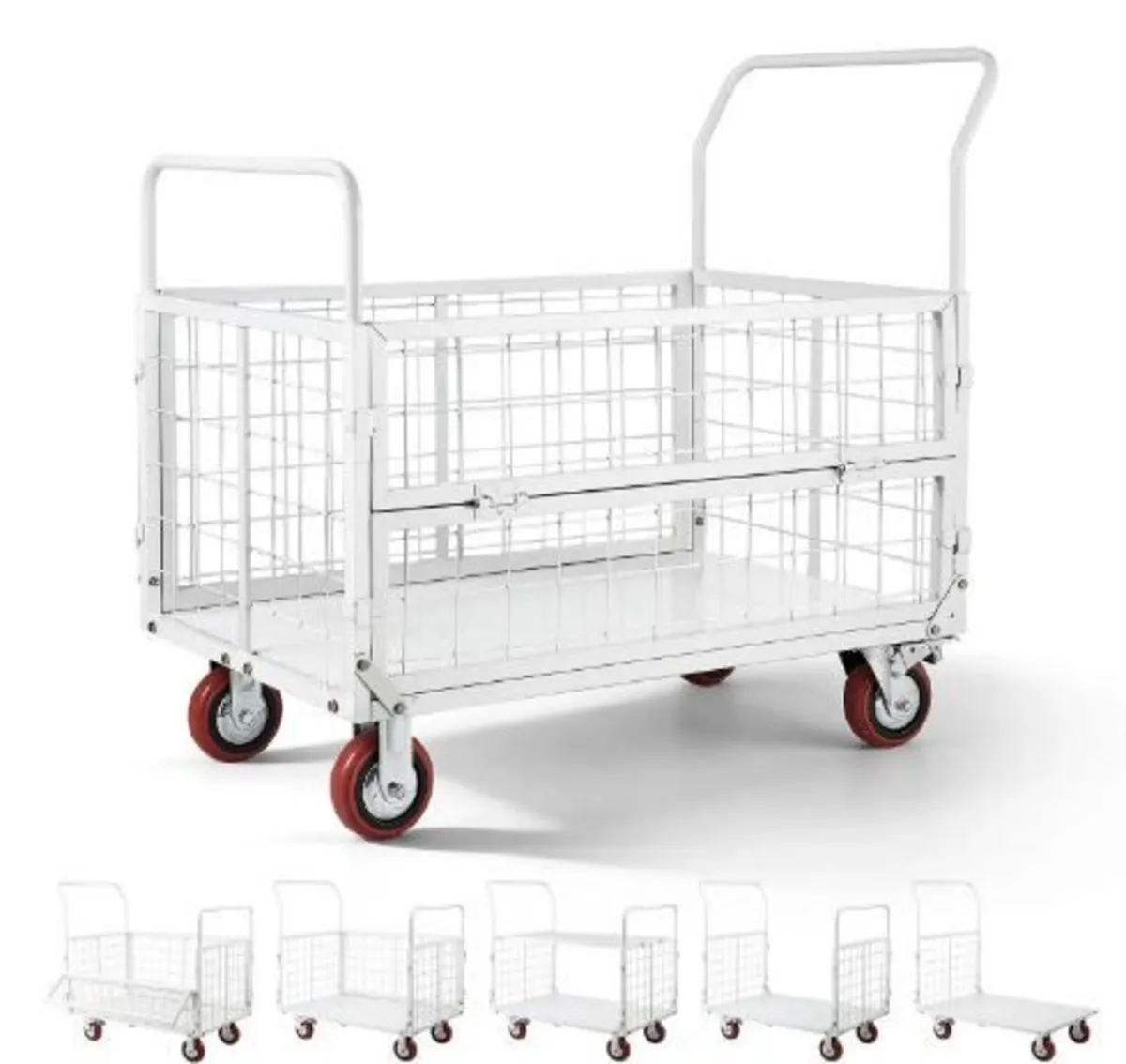 Platform Truck Cart with Cage, 2000 lbs Capacity - Image 1