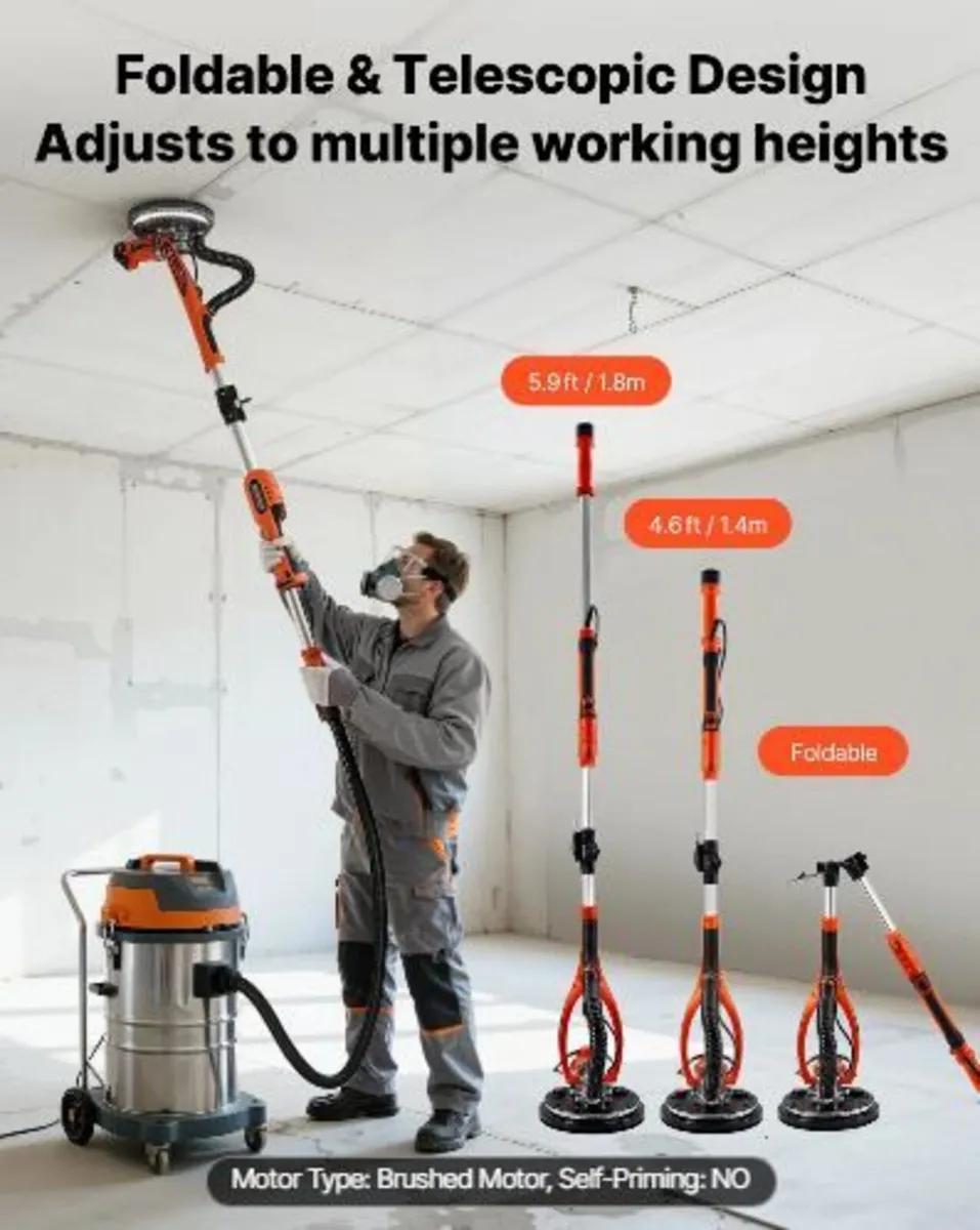 Drywall Sander, 850W Electric Drywall Sander - Image 2
