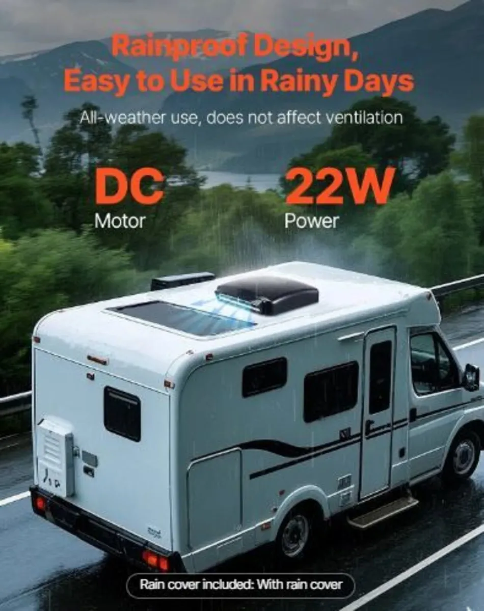 RV Vent Fan, 14 inch RV Roof Vent Fan 12V - Image 3