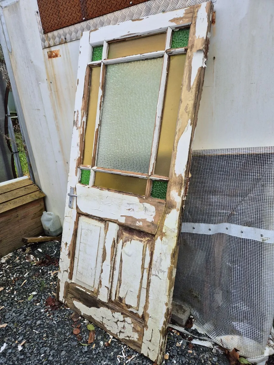 Stained glass door