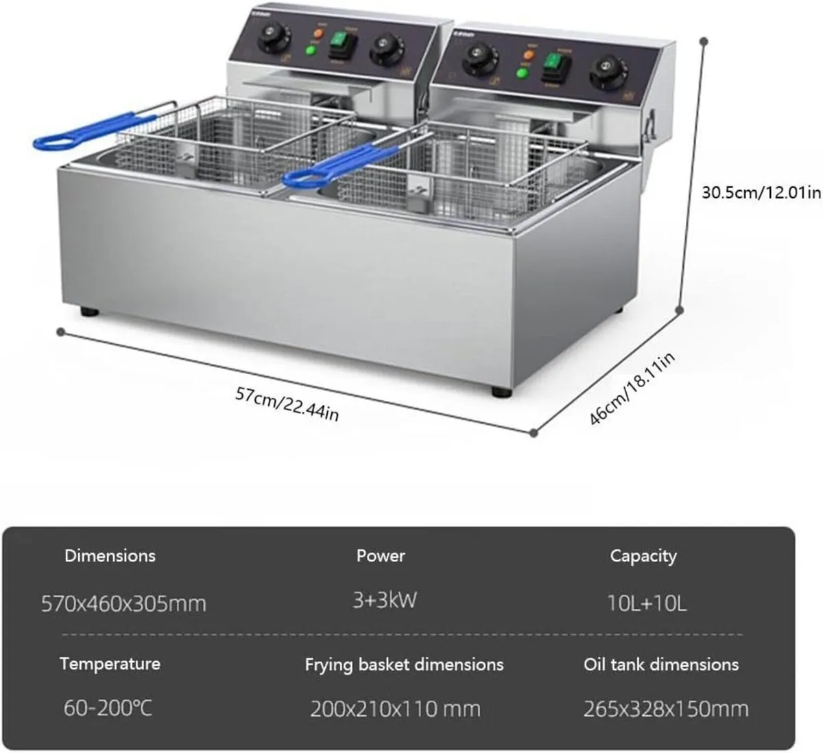 20L Commercial Electric Deep Fryer - Image 2