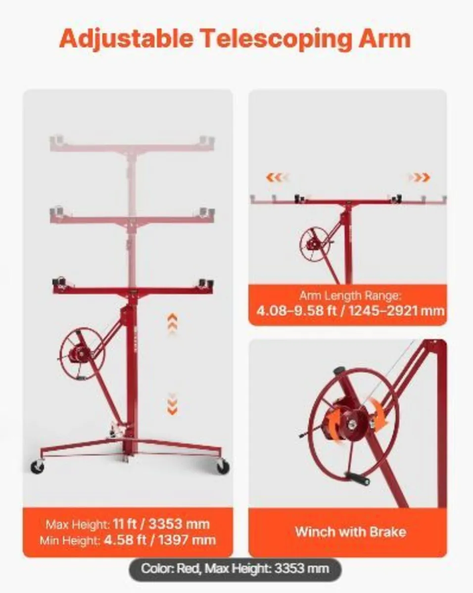 3353mm Drywall Lift, Heavy-Duty 68 kg - Image 3