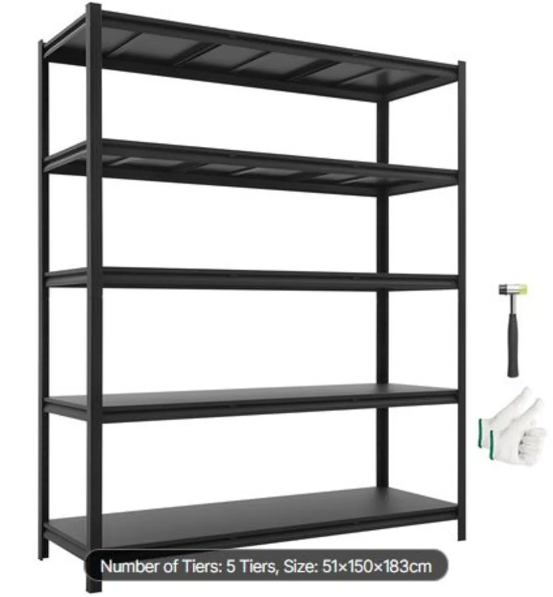 Storage Shelves,5-Tier Adjustable,1360.8kg - Image 1