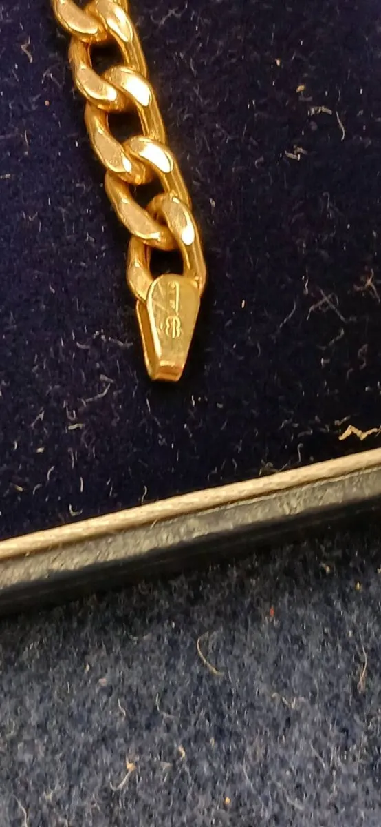9ct gold gents identity  Bracelet - Image 4