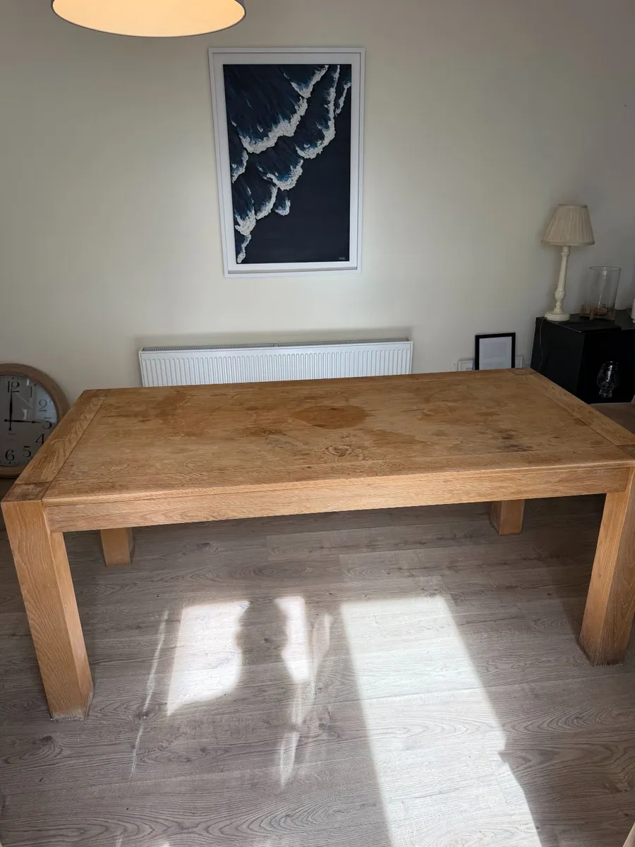 Solid Oak Dining Table - Image 1