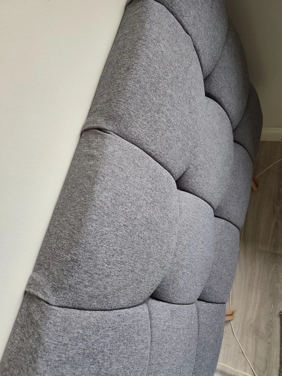 Single Grey Padded Headboard - Image 3