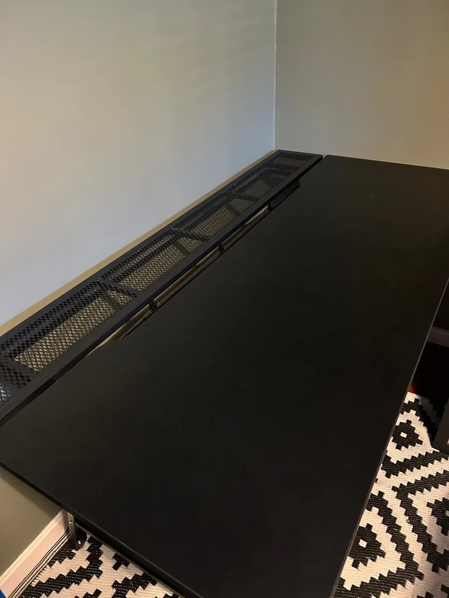 IKEA UTESPELARE Gaming desk, black, 160x80 cm - Image 1