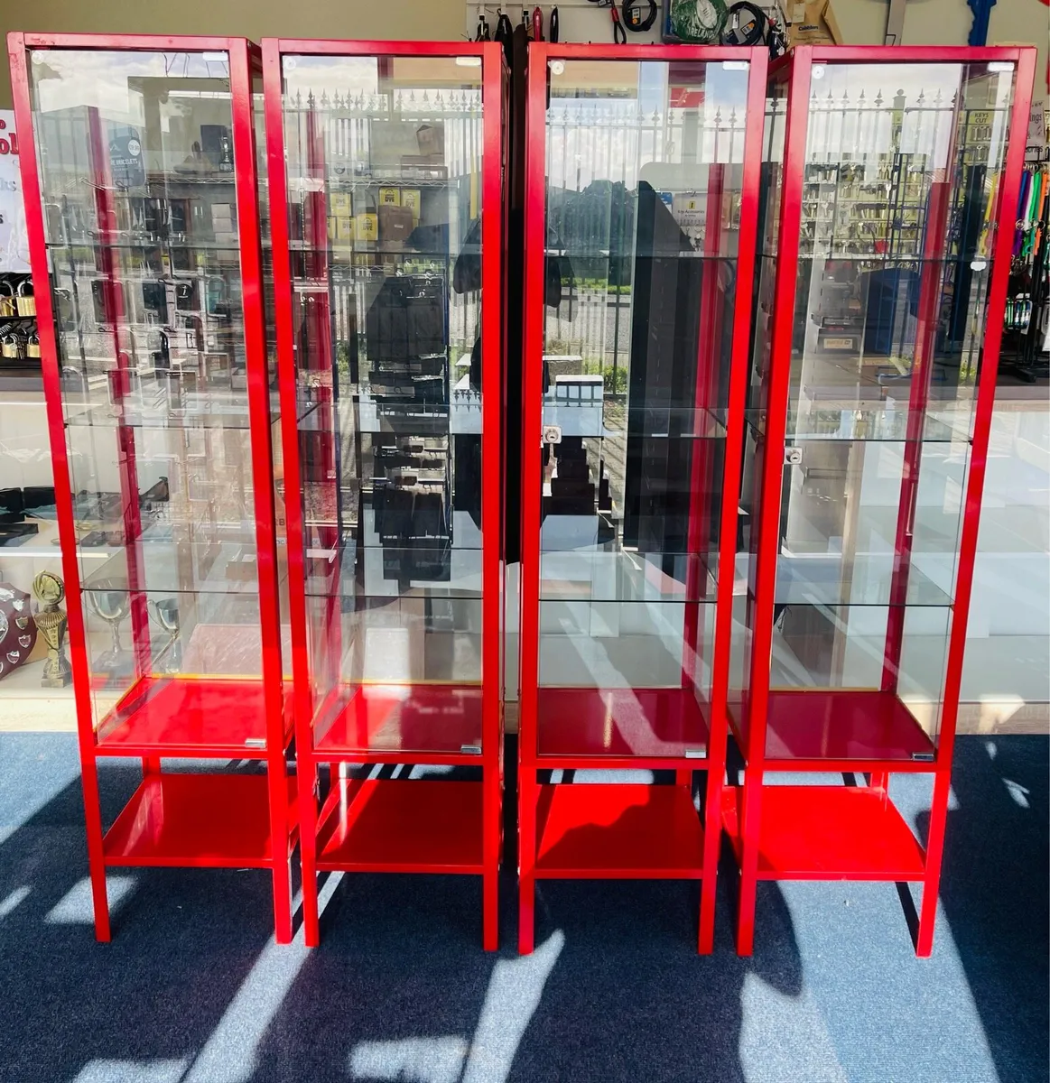 Glass Display Cabinets and Steel Frames x4 - Image 1