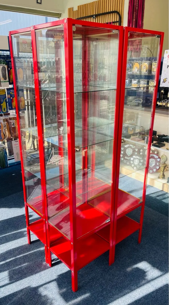 Glass Display Cabinets and Steel Frames x4 - Image 2