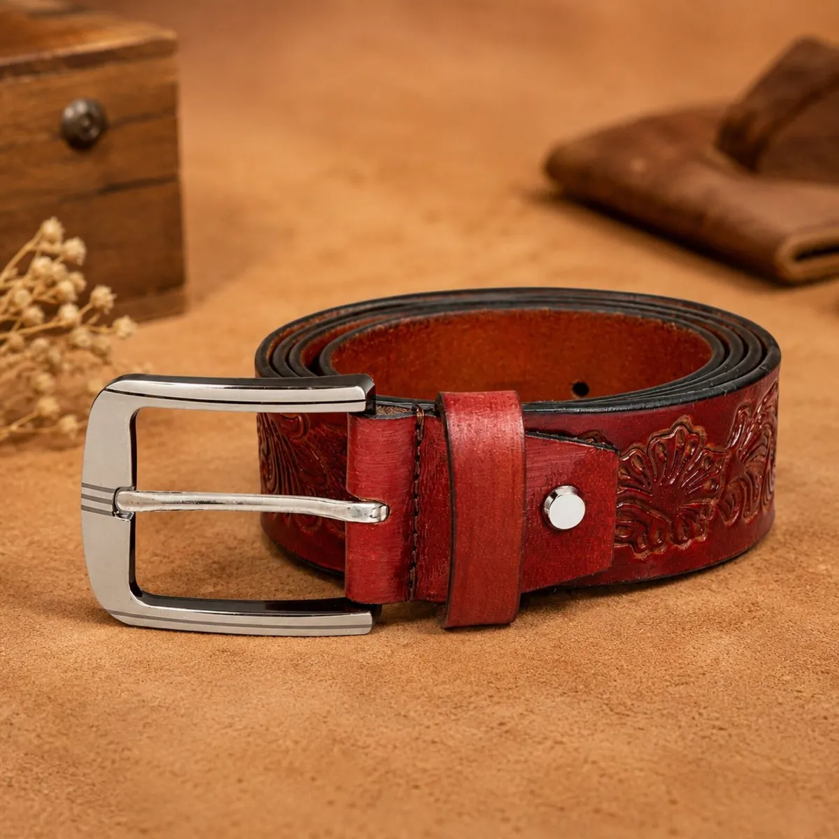 Unisex Genuine Leather Belt  Western Leather Belt - Image 3