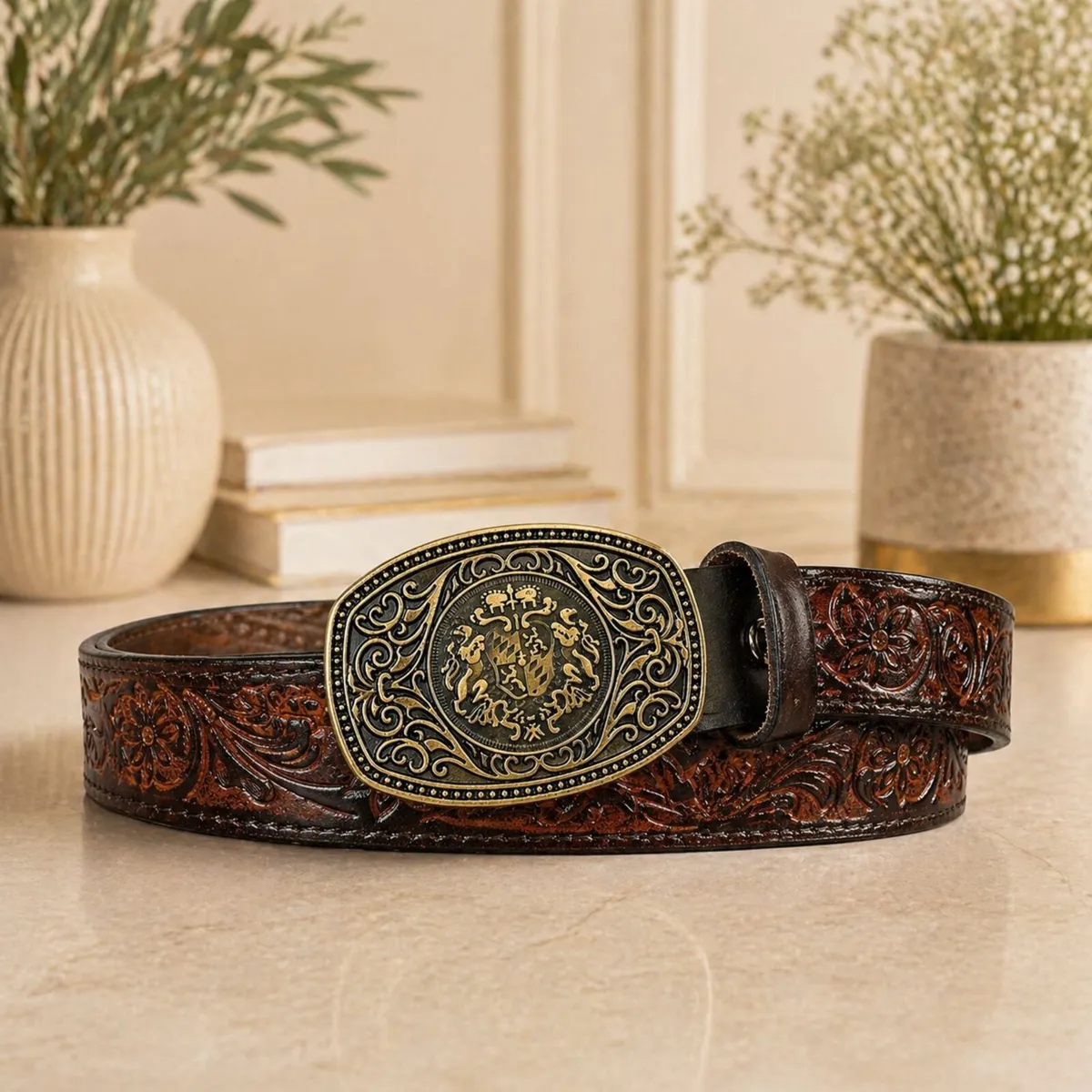 Unisex Genuine Leather Belt  Western Leather Belt - Image 2