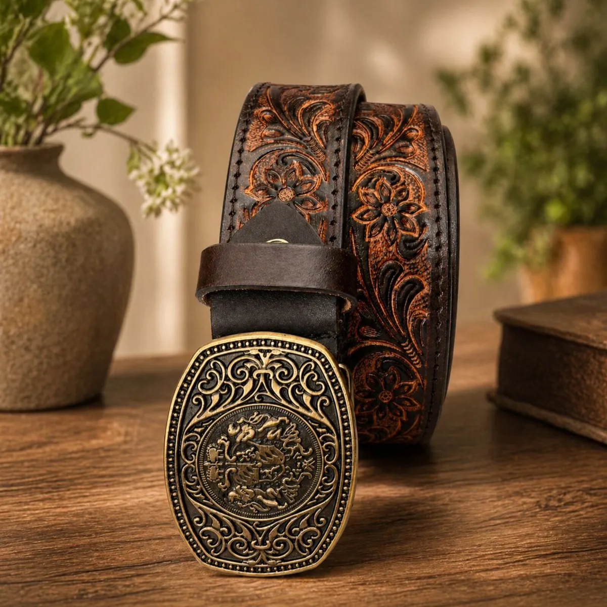 Unisex Genuine Leather Belt  Western Leather Belt - Image 3