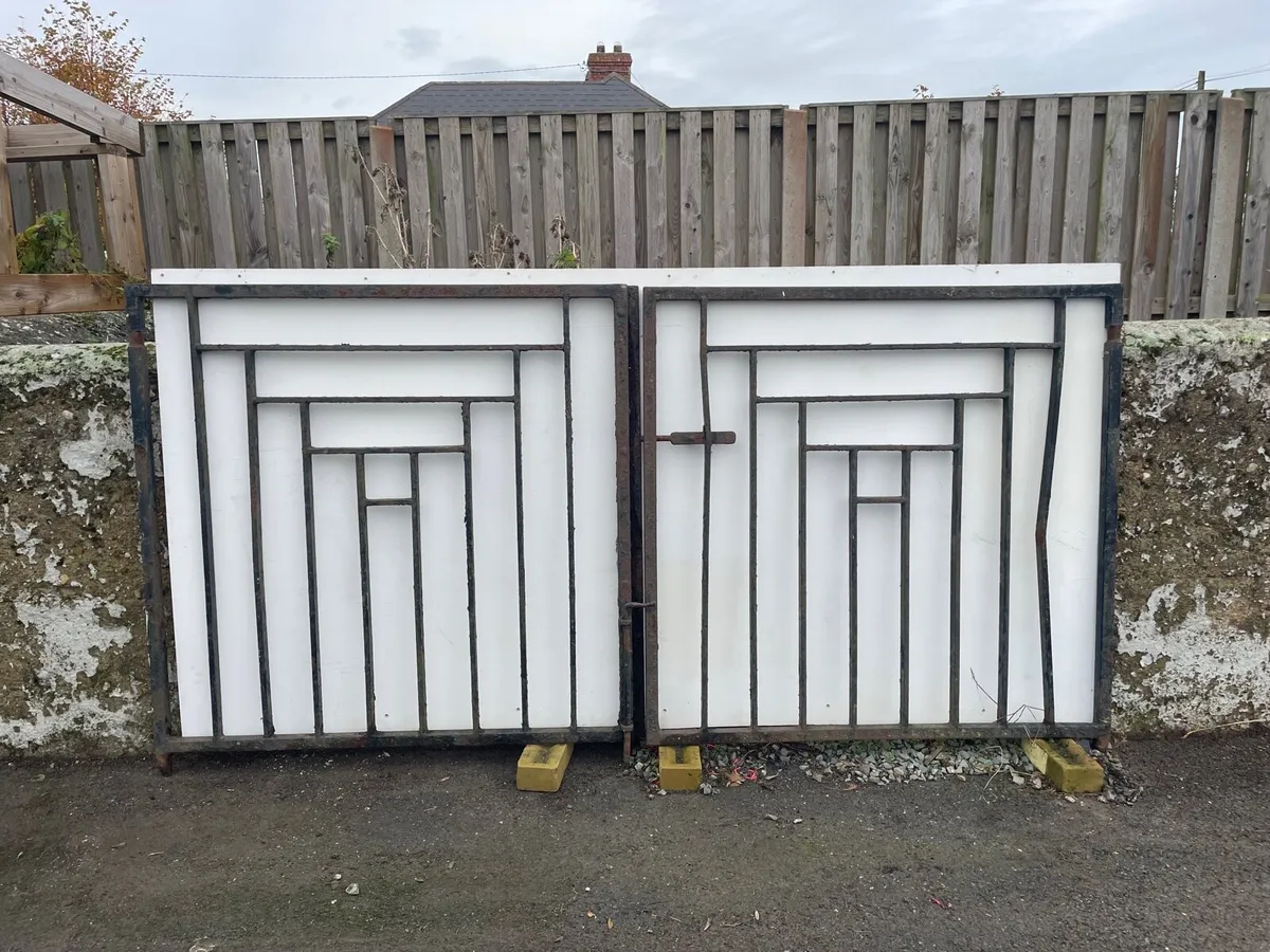 Solid steel gates from an old national school - Image 1