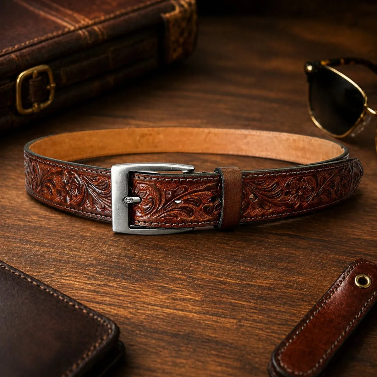 Unisex Genuine Leather Belt  Western Leather Belt - Image 2