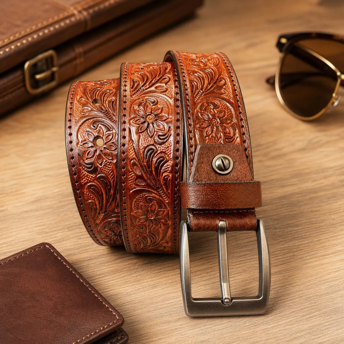 Unisex Genuine Leather Belt  Western Leather Belt - Image 3