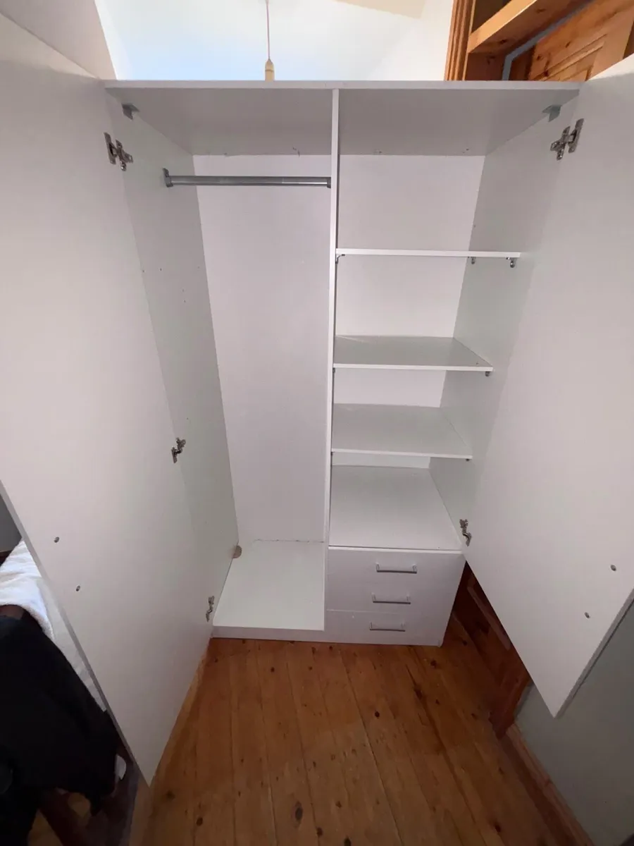 White Jysk wardrobe - Image 2