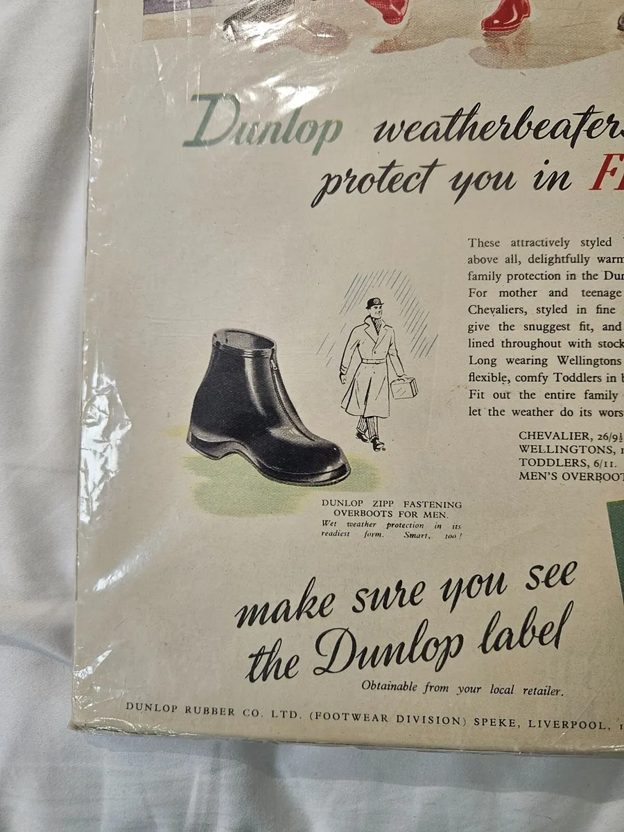 Vintage Dunlop Advertising Card - Image 4
