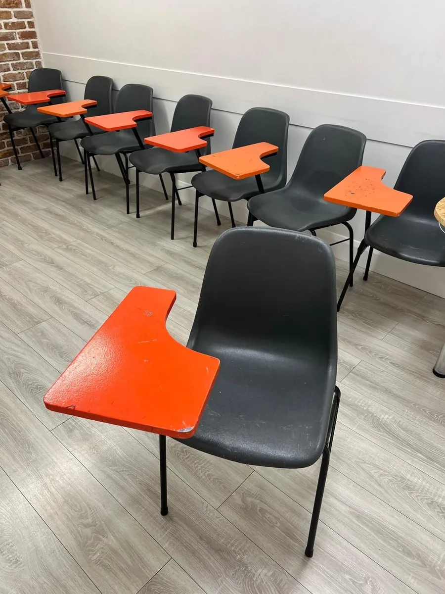 School chairs with built in desktop - Image 1