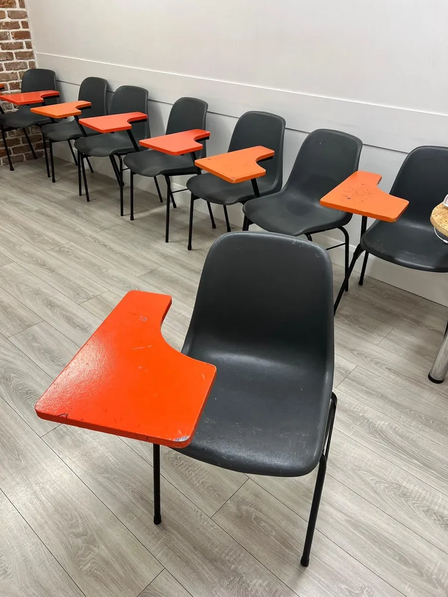 School chairs with built in desktop - Image 3