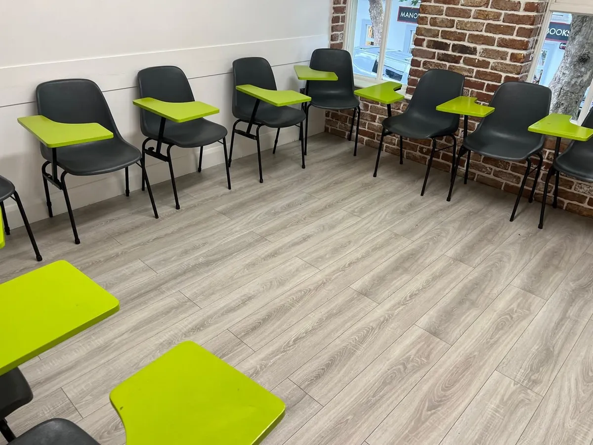 School chairs with built in desktop - Image 4