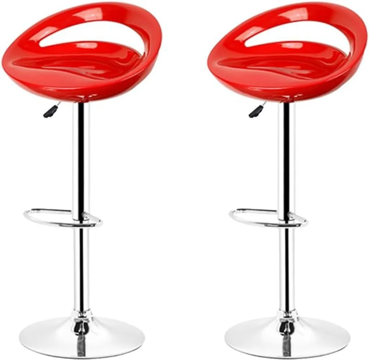 Bar Stools Set of 2 Adjustable Contemporary Design - Image 3