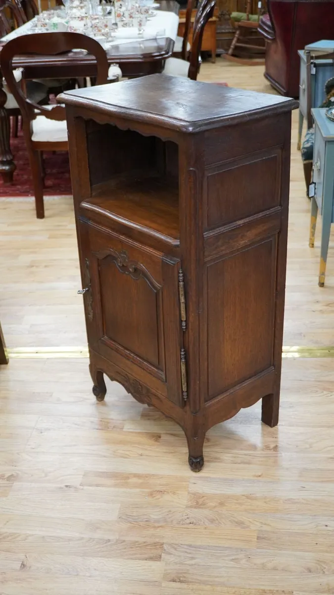 Antique French Oak Petite Cabinet - Image 3
