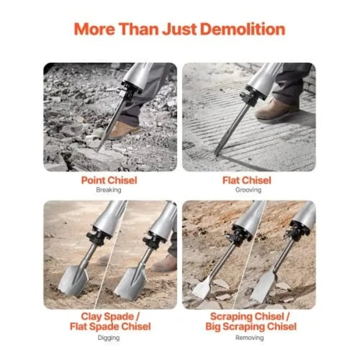 Demolition Jack Hammer Concrete Breaker 2200W Elec - Image 2