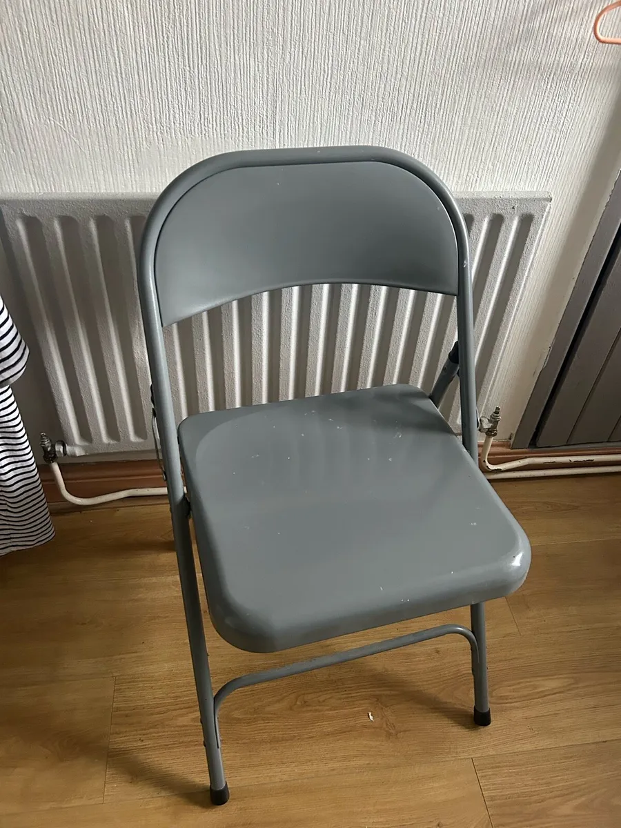 Grey metallic chair