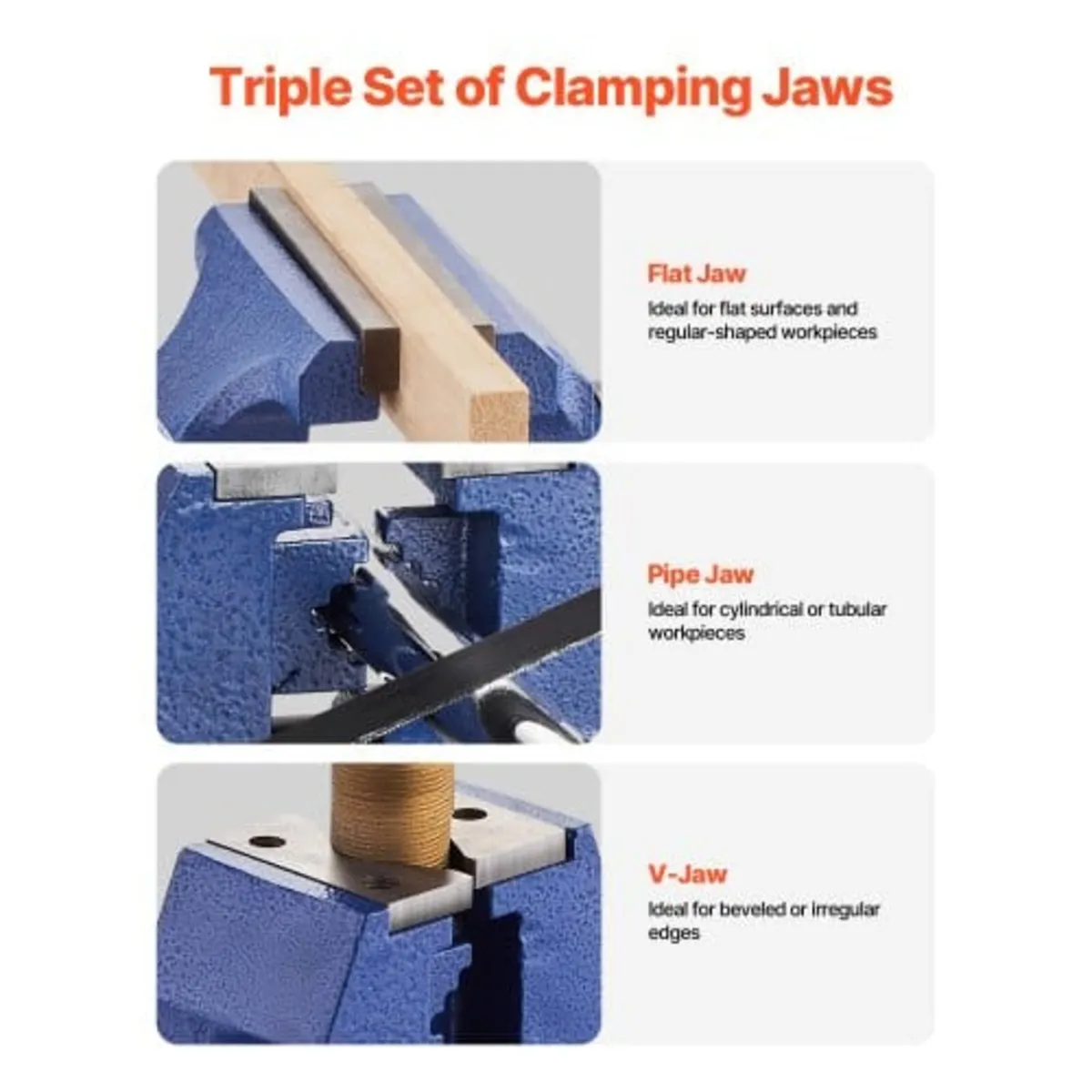 Heavy Duty Bench Vise, 165 mm / 6.5" Jaw Width, 12 - Image 3