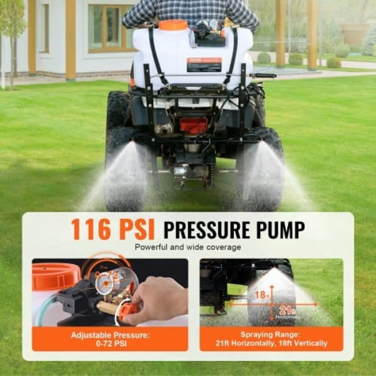 ATV Spot Sprayer, 15.9 Gal/60 L ATV/UTV Broadcast - Image 4
