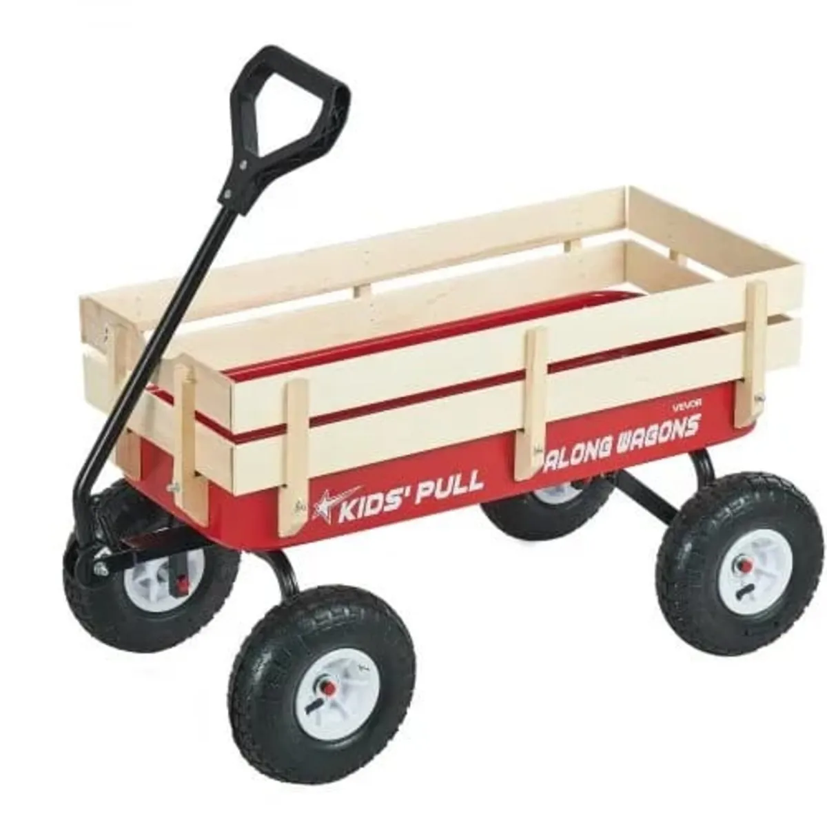 Pull-Along Wagon for Kids, 101cm Toddler Wagons wi - Image 1