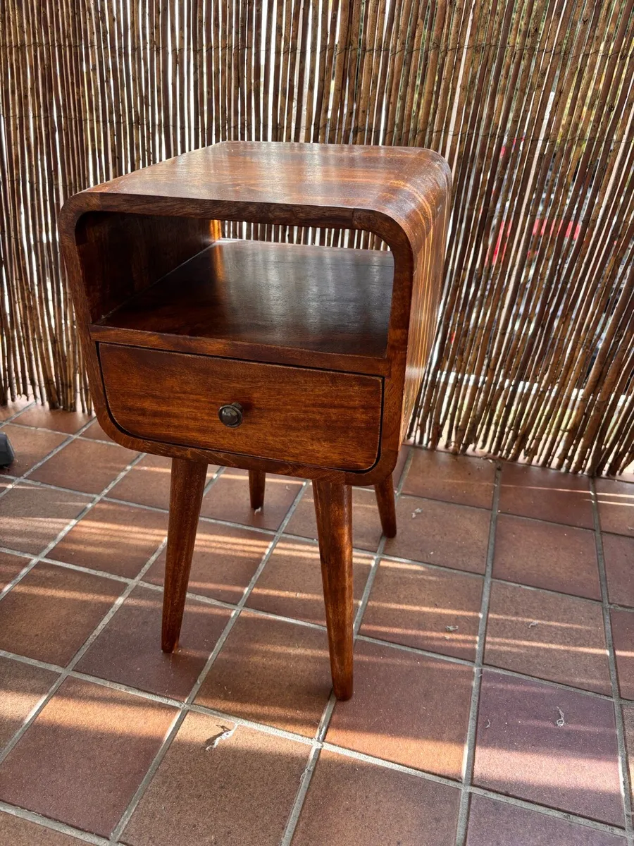 Solid Mango Wood Bedside Tables – Set of 2 table - Image 3