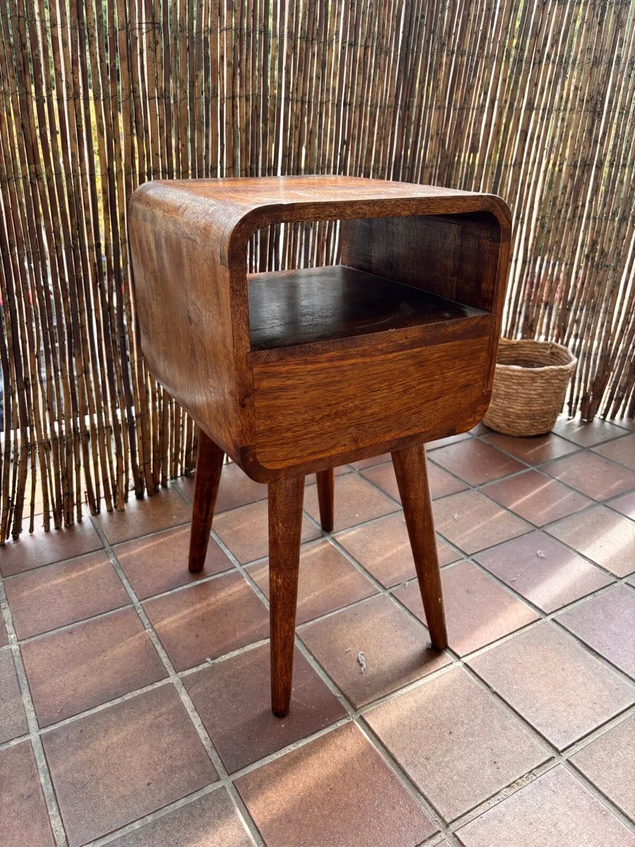 Solid Mango Wood Bedside Tables – Set of 2 table - Image 4