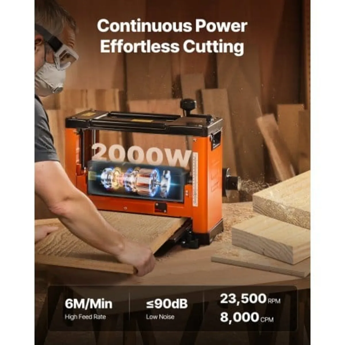 Thickness Planer, 330 mm Width Worktable, Woodwork - Image 3