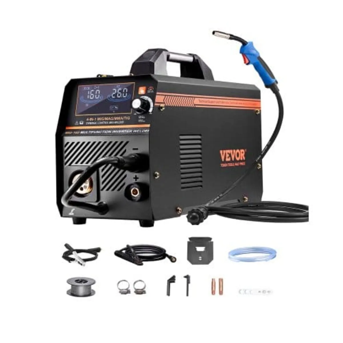 MIG Welder, 160A Synergic Mig Welding Machine, 4-i - Image 1