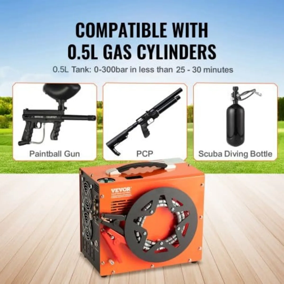 PCP Air Compressor, 4500PSI/30Mpa Portable PCP Air - Image 3