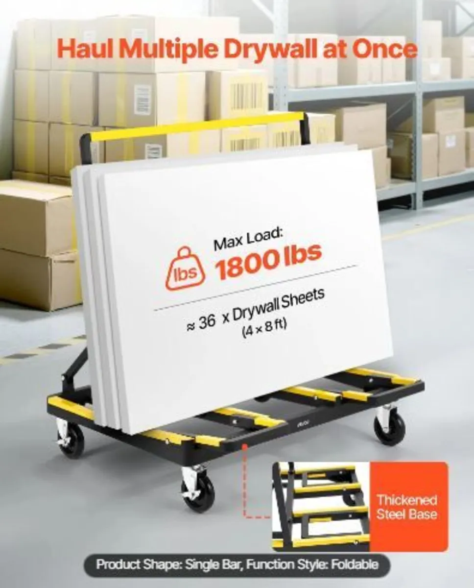 Drywall Cart Dolly, 816 kg Load Capacity - Image 1