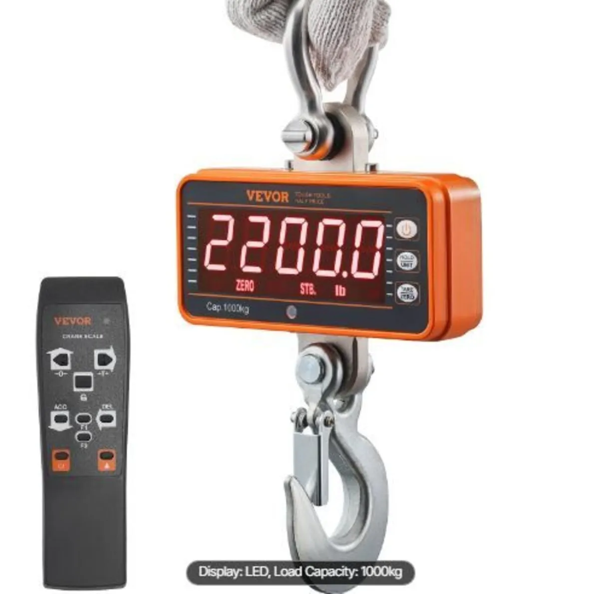 Digital Crane Scale, 2200 lbs/1000 kg - Image 1