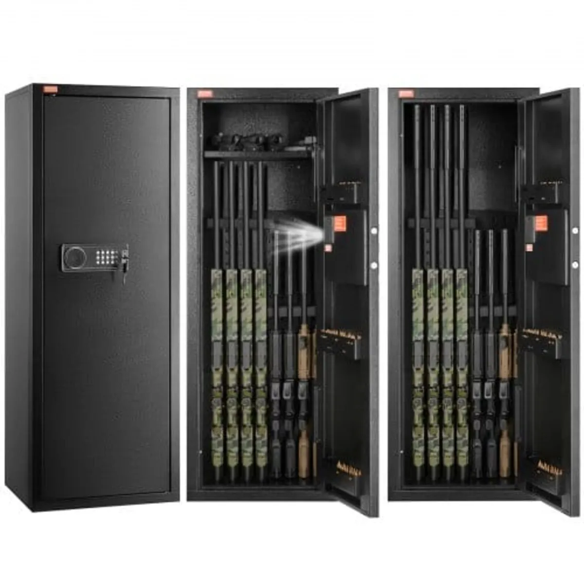 6-8 Rifles Gun Safe, Rifle Safe with Lock & Digita - Image 1